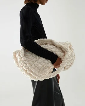 Женская сумка через плечо большой емкости 2023, сумка через плечо для леди Cloud Fold, женская сумка-мессенджер, легкие дизайнерские дорожные сумки