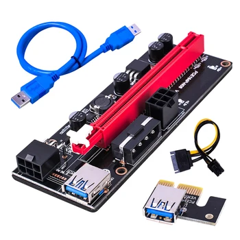 Ver009S USB 3.0 PCIe от 1X до 16X Адаптер для Riser Card Кабель питания SATA от 15Pin до 6Pin