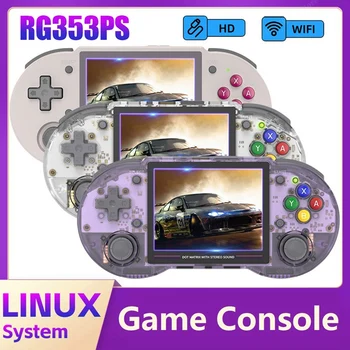Портативная игровая консоль RG353PS с 3,5-дюймовым IPS-экраном, 64-битная система Linux, ретро-игровой плеер, совместимый с HDMI, 2,4 G / 5G WiFi (B)