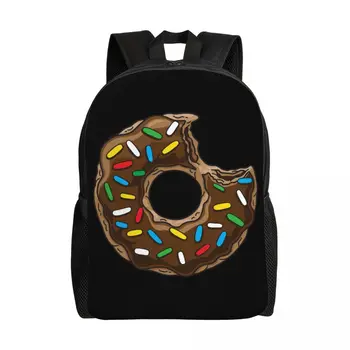 Школьный рюкзак с шоколадным пончиком, рюкзак с пончиками, школьные сумки для вкусных десертов в западном стиле, женская студенческая сумка для книг, 16 дюймов