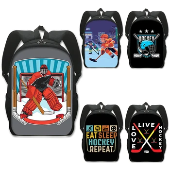 Рюкзак с хоккейным принтом для мальчиков-подростков, детские школьные сумки, мужской рюкзак для путешествий, школьный рюкзак для ноутбука, Детская сумка для книг, подарок