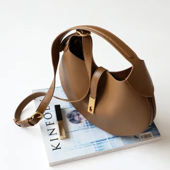 Сумка на одно плечо из натуральной кожи, большая вместительная сумка-тоут, женская ретро сумка для поездок на работу
