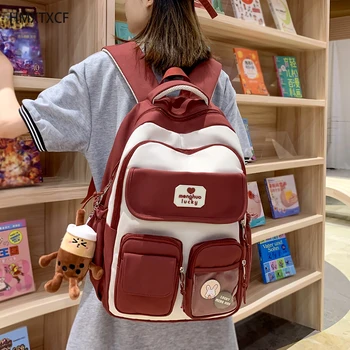 Модная сумка для девочек с милым дизайном, студенческая сумка Kawaii, дорожный рюкзак, женский ноутбук, Mochila, Школьный рюкзак для подростков.