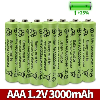 AAA 3000 мАч 3A 1,2 В Ni-MH желтый аккумуляторный элемент для MP3 RC Игрушек светодиодный фонарик