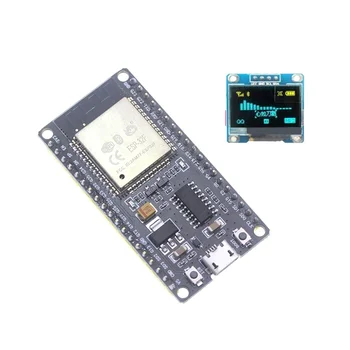 Плата разработки модуля ESP32F, драйвер CH340, беспроводная плата разработки WiFi Bluetooth с OLED-ЖК-экраном 0,96 дюйма