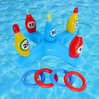 ПВХ Плавательный круг для боулинга, портативная надувная игра для боулинга в бассейне, легкая, мягкая, прочная для вечеринок, путешествий в баре