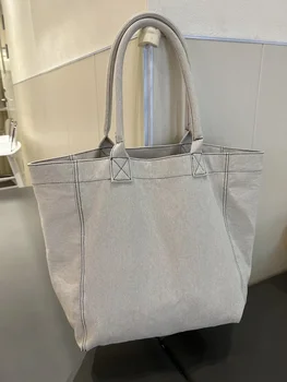 Классическая холщовая сумка с модным принтом 2023, женская сумка через плечо большой емкости