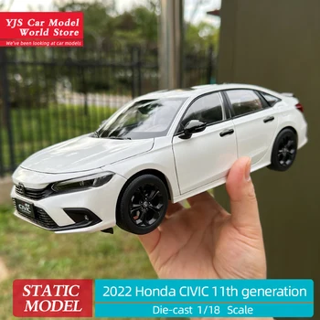 1:18 2022 Honda CIVIC 11-го поколения, коллекция моделей легкосплавных автомобилей, подарки для друзей и родственников