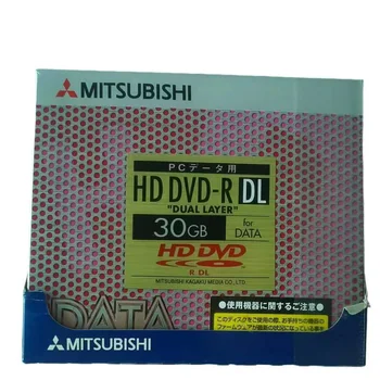 Пустой диск Mitsubishi HD DVD-R для одностороннего двойного слоя Емкостью 30 ГБ Высококачественная одноразовая запись HD DVD-R для DL