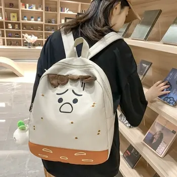 Нейлоновая сумка большой емкости для девочек 2023, водонепроницаемая, с милым мультяшным рисунком, для ноутбука, Модная Женская дорожная сумка, рюкзак для колледжа, Женский