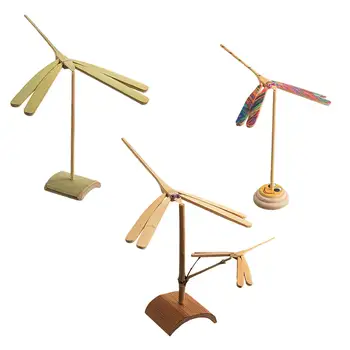 Ностальгические украшения в виде летающего вертолета на устойчивой основе, бамбуковая игрушка-стрекоза для спальни, Подарочная столешница, домашний декор, Дни рождения