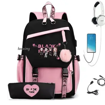 Рюкзак с принтом Kpop Групп, Школьная сумка для мальчиков и девочек, Школьная сумка для студентов, Подростковая Женская Школьная сумка Rugzak с пеналом В подарок