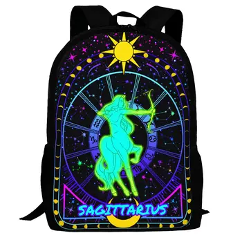 Рюкзак с двенадцатью Созвездиями, Тема для гадания, Солнце и Луна, Звездный принт, Студенческий школьный рюкзак, большой вместительный спортивный рюкзак для путешествий