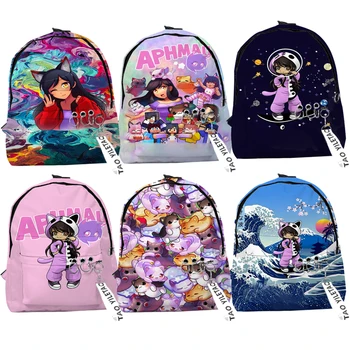 Милые школьные сумки Aphmau Для мальчиков и девочек, мини-дорожные сумки, водонепроницаемые рюкзаки для ноутбука, сумка Aphmau