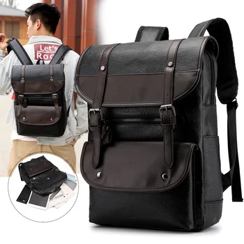 Винтажный мужской рюкзак, сумки, мужской повседневный рюкзак из искусственной кожи, мужской рюкзак Mochila для путешествий, бизнес-рюкзак большой емкости