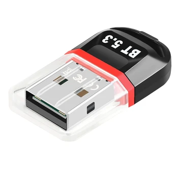 USB Bluetooth 5.3 Адаптер USB Bluetooth Приемник Поддерживает Портативный ПК Настольный Bluetooth Гарнитура Приемный Передатчик Красный