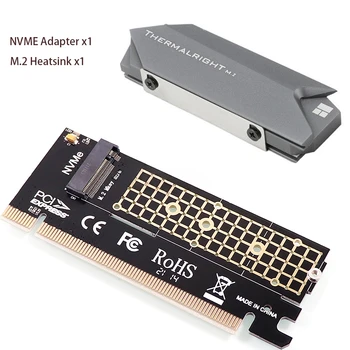 Карта Адаптера M.2 К PCIE 4.0 Конвертер Pci-e В M2 NVMe SSD Адаптер M2 MKey PCI Express X4 2230-2280 Размер с Алюминиевым Радиатором