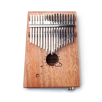 17 клавиш Пианино для большого пальца Kalimba Высококачественный корпус из дерева акации Пианино для большого пальца Музыкальный инструмент Аксессуары Kalimba со звуковым входом