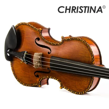 Скрипка европейской мастерской CHRISTINA, великолепная резьба и классический теплый медовый лак, уровень профессиональной коллекции (EU6000B)