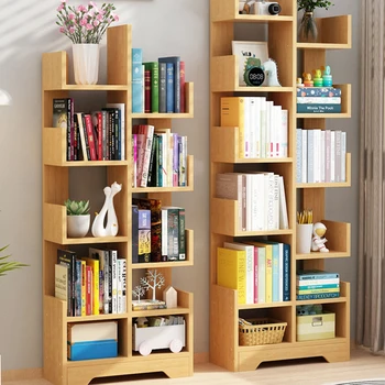 Простой детский книжный шкаф Настенный, напольный, Небольшой стеллаж для хранения, простая современная книжная полка, стеллаж для хранения Estantes Мебель для дома WKBS