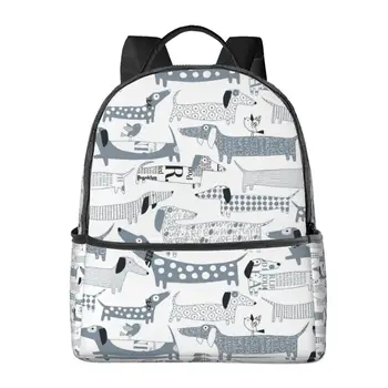 Школьный рюкзак для сосисок Большой емкости для ноутбука, Модный Водонепроницаемый Регулируемый Спортивный рюкзак для путешествий