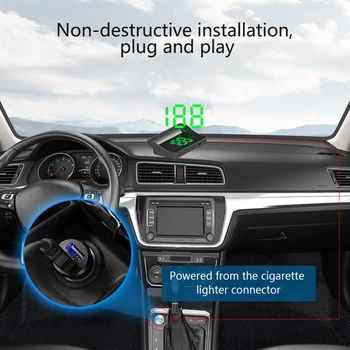 Универсальный Зеленый Автомобильный HUD GPS Головной Дисплей Спидометр Одометр Автомобиля Цифровая Скорость Автомобиля Электроника Головной Дисплей