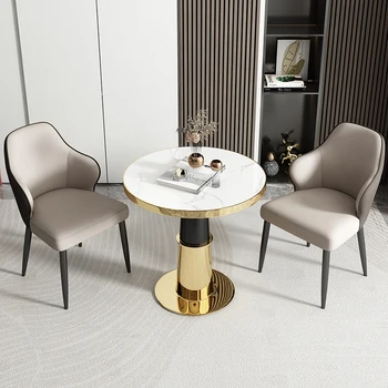 Итальянские современные кожаные обеденные стулья с акцентом на подлокотниках, роскошное скандинавское обеденное кресло для макияжа, удобная мебель для интерьера ресторана.