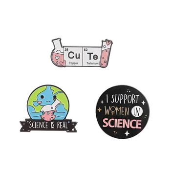 Наука реальна, эмалевые булавки, брошь с периодической таблицей элементов, значки на лацкане, ювелирные изделия по химии, подарок для студентов