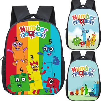 Школьные Рюкзаки с игровым принтом 3D Numberblocks Kids Kawaii Cartoon Bookbag Для малышей, Сумка для детского сада, Школьный рюкзак Для девочек и Мальчиков, Подарки