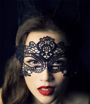 Сексуальное кружевное колье-чокер для женщин, готические Сетчатые Жемчужные маски для глаз, Головные уборы, Хэллоуин, Свадьба, Аксессуары для одежды для косплея