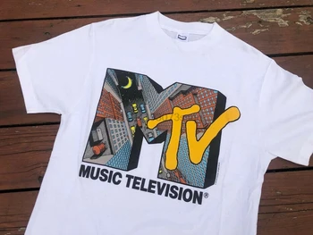 Винтажная рубашка MTV New York City 1991 года