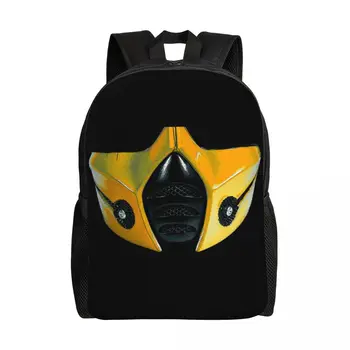 Индивидуальный рюкзак Scorpio Warrior Mortal Kombat для мужчин и женщин, повседневная сумка для книг для колледжа, школьные игровые сумки MKX Liu Kang