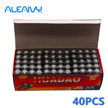 Aleaivy Оригинал 40 ШТ Аптечная батарея 1.5 V AAA Углеродные Сваи UM4 Сильный Взрыв-1.5 Вольт AAA Не Ртутная батарея