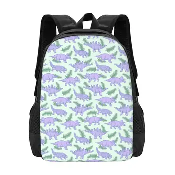 Динозавры Классический Базовый Холщовый Школьный рюкзак Повседневный Рюкзак Офисный Рюкзак для Мужчин Женщин