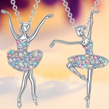 Креативная модная элегантная танцовщица, принцесса, Кулон, ожерелье для женщин, Декоративные Аксессуары, Подарок для вечеринки на День рождения