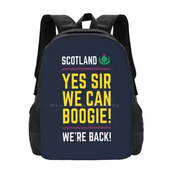 Команда Шотландии -Да, сэр, мы умеем танцевать буги-вуги-Мы вернулись! (Дизайн 1 Из 3) Узор для ноутбука, Дорожные школьные сумки, Шотландия