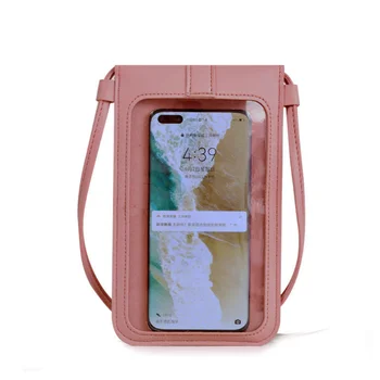 Женская сумочка для мобильного телефона с сенсорным экраном, кошелек для смартфона, сумка из искусственной кожи с плечевым ремнем, женская сумка, Модный мобильный кошелек 2023