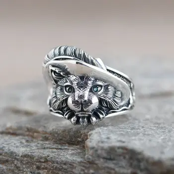 Винтажные кольца в стиле панк Хип-хоп с циркониевым котом для женщин, мужчин, пары, ювелирных изделий для свадебной вечеринки, подарков jz745