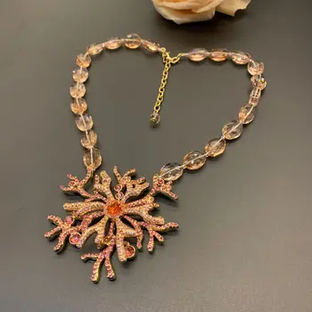 Легкое роскошное ожерелье в европейском и американском коралловом стиле