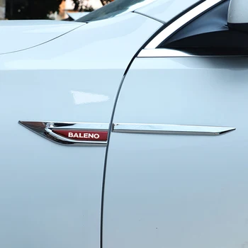 2 шт./компл. Наклейка на крыло автомобиля из нержавеющей стали, отличительные знаки, Эмблема модели автомобиля, аксессуары для украшения экстерьера Suzuki Baleno с логотипом