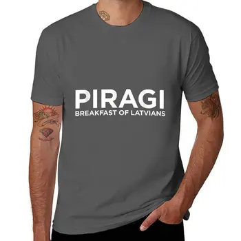 Новая футболка Piragi Breakfast of Latvians, пустые футболки, футболки с короткими футболками, мужские винтажные футболки