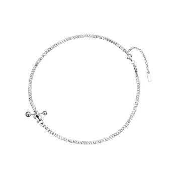 Ожерелье из настоящего серебра S925 пробы, винтажное ожерелье-цепочка из стерлингового серебра S925 пробы