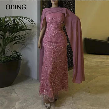 OEING Rose, аппликации из розовых цветов, платья для выпускного вечера без бретелек, вечернее платье Русалки из Саудовской Аравии для торжественного случая, Vestidos De Fiesta