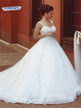 Романтическое свадебное платье с рукавом-безрукавкой в виде сердца, Элегантное свадебное платье трапециевидной формы длиной до пола, пляжное Vestidos De Novia