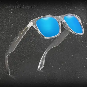 Солнцезащитные очки с зеркальной поляризацией, женские и мужские очки ночного видения UV400, фирменные прозрачные солнцезащитные очки с ЛОГОТИПОМ LongKeeper