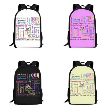 Школьная сумка с эмблемой Ордена Восточной звезды в стиле OES, простой модный рюкзак, персонализированные сумки для книг для подростков и детей 귀여운