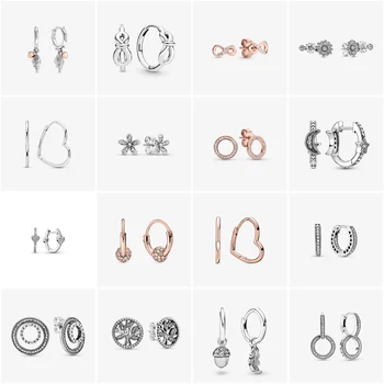 Горячие серебряные серьги-кольца из настоящего серебра 925 пробы, асимметричные серьги-кольца в виде сердца для женщин, Модные серебряные серьги, ювелирный подарок