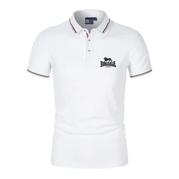 Летняя мужская модная удобная футболка с короткими рукавами и принтом 2023 года, мужская рубашка поло с принтом на заказ