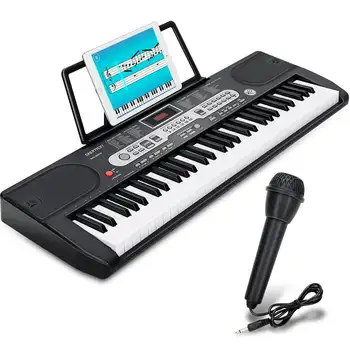 Ключевая портативная клавиатура электрического пианино с микрофоном