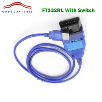 Чип-переключатель FTDI FT232RL Для Fiat K.K-L Для VAG KKL 409 Сканирующий Инструмент Для Audi/Seat/VW/Skoda OBD2 Диагностический кабель с интерфейсом USB